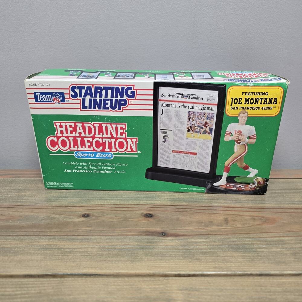1991 Starting Lineup 49ers Joe Montana Headline Collection New